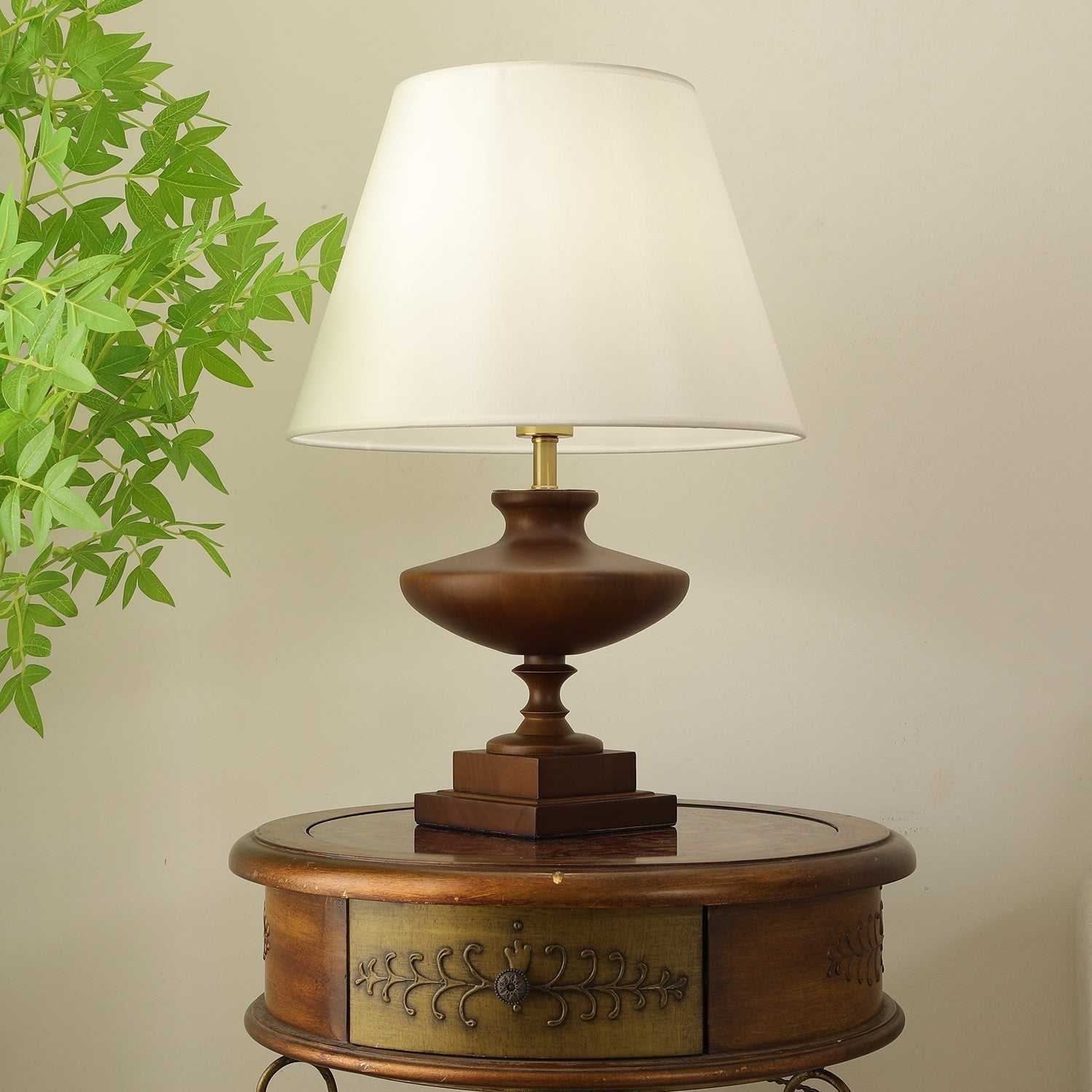 Liorat Wood & Fabric Table Lamp