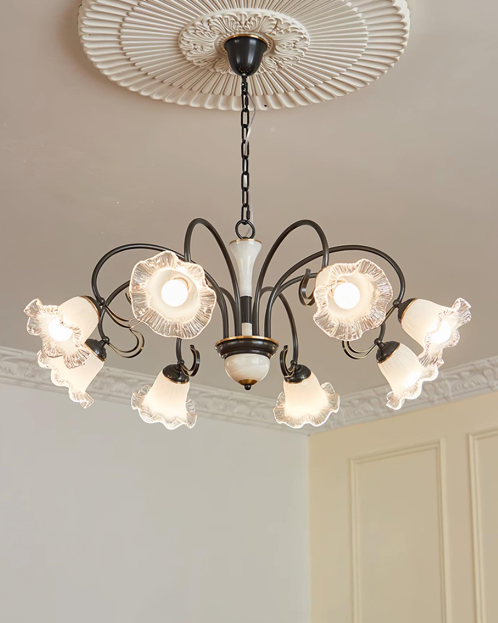 Umiron Gothic Iron Glass Chandelier