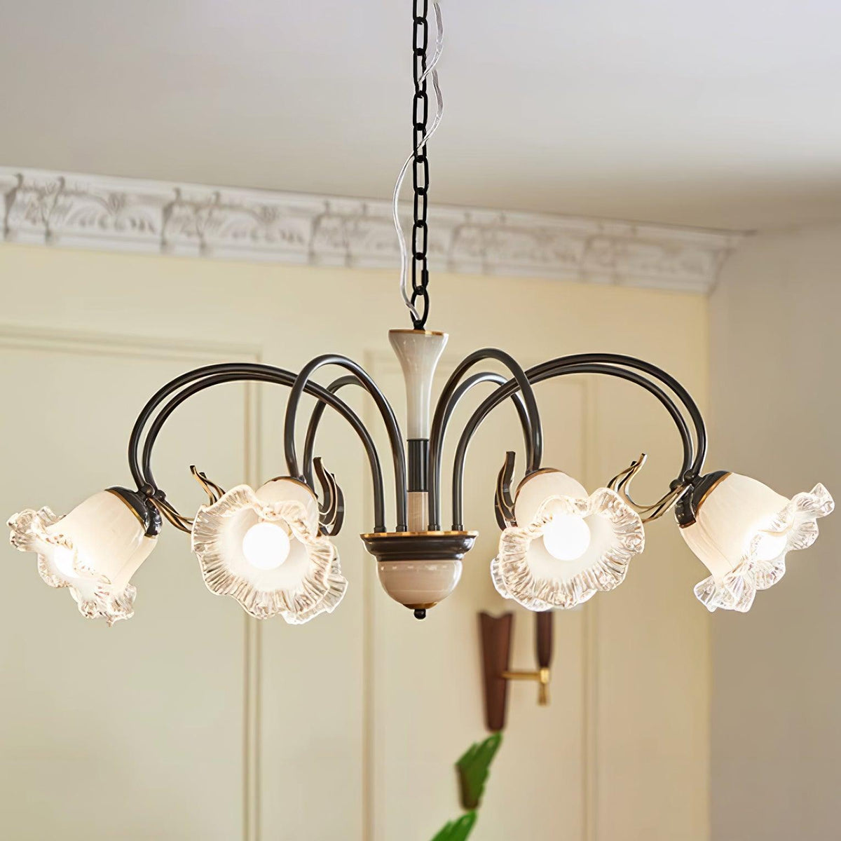 Umiron Gothic Iron Glass Chandelier