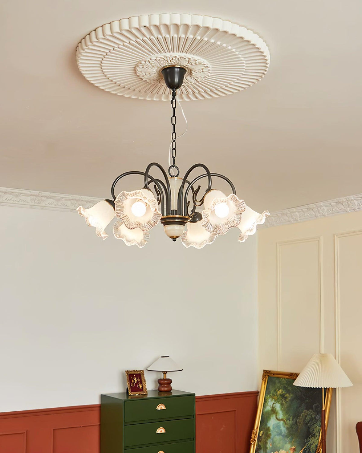 Umiron Gothic Iron Glass Chandelier