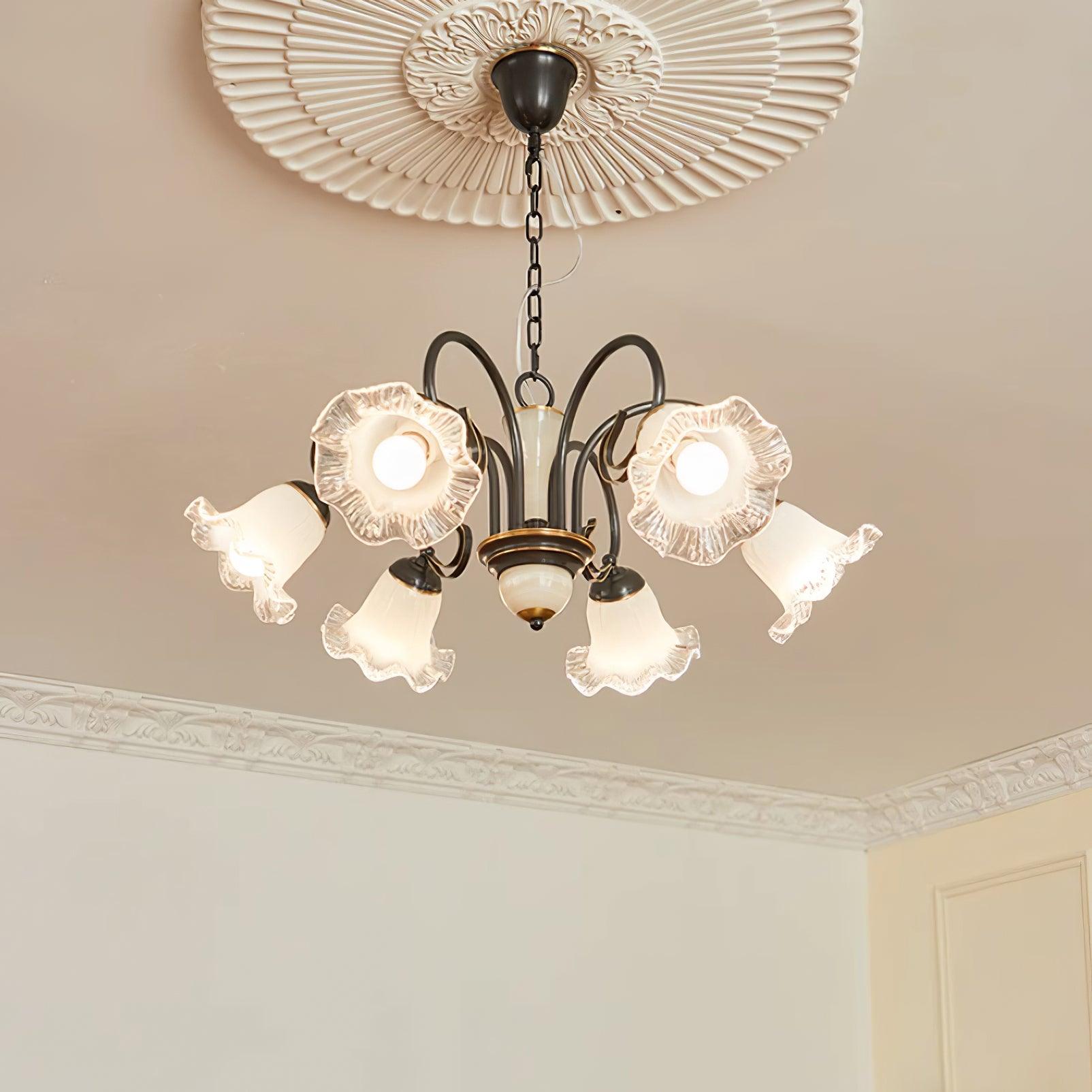 Umiron Gothic Iron Glass Chandelier