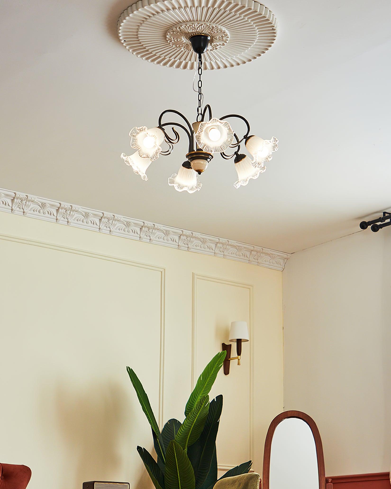 Umiron Gothic Iron Glass Chandelier
