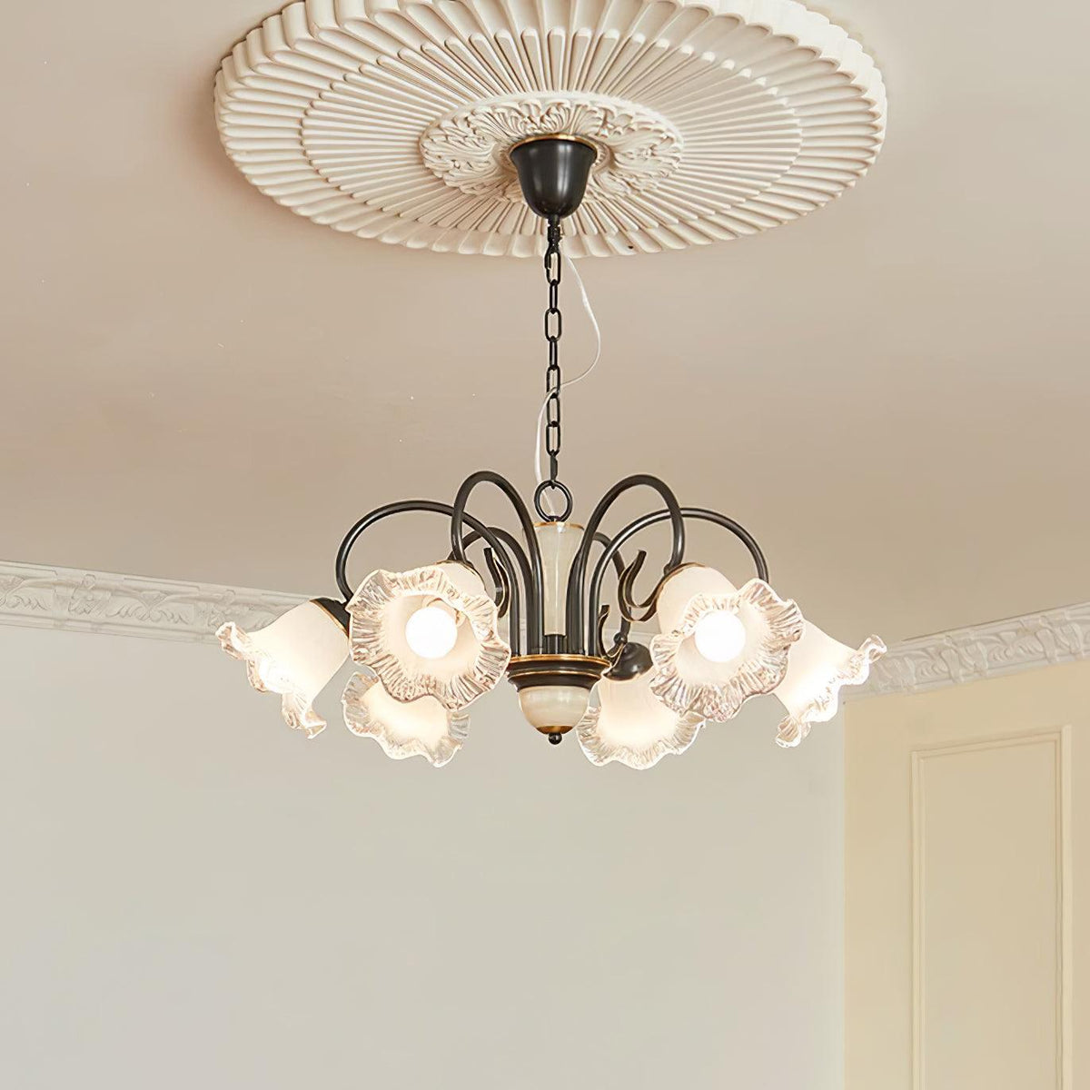 Umiron Gothic Iron Glass Chandelier