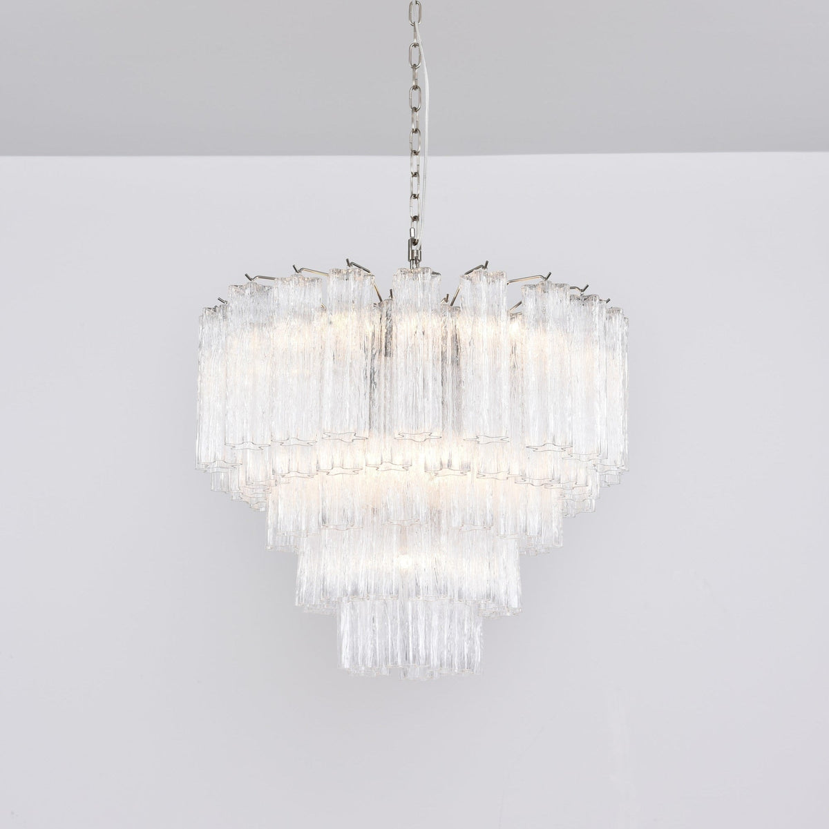 Lioreian Chandelier Clear Glass Multi-Tier Crystal Glow