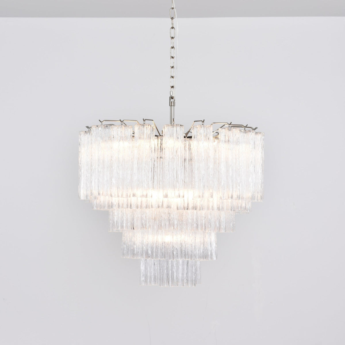 Lioreian Chandelier Clear Glass Multi-Tier Crystal Glow