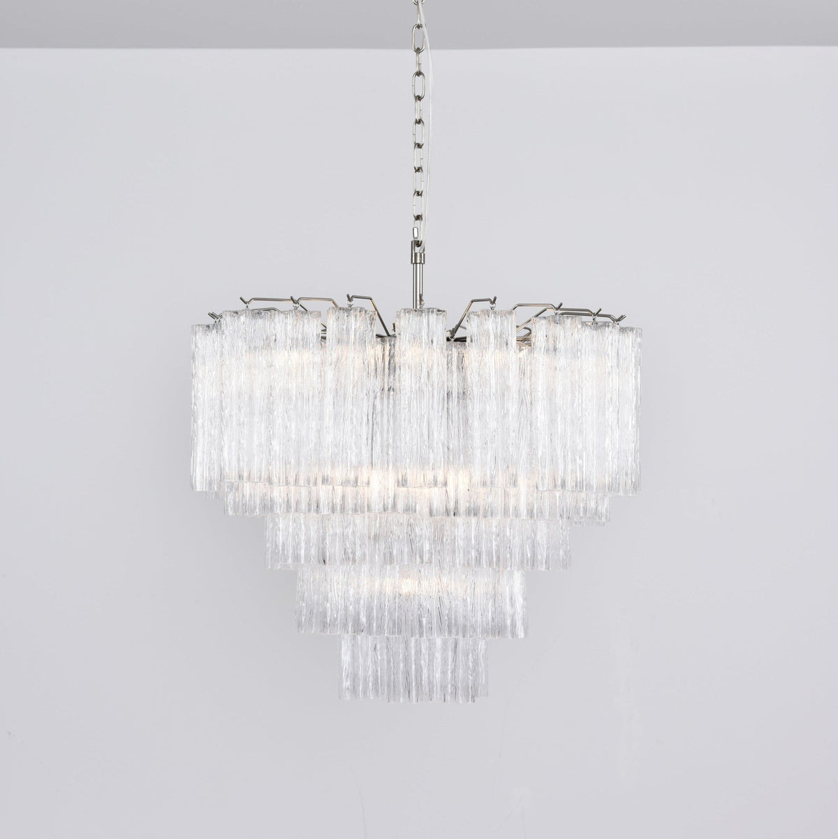 Lioreian Chandelier Clear Glass Multi-Tier Crystal Glow
