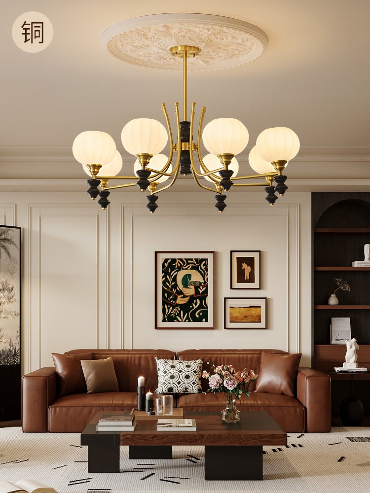 Zavenen Traditional Elegance Vintage Brass Wood Chandelier