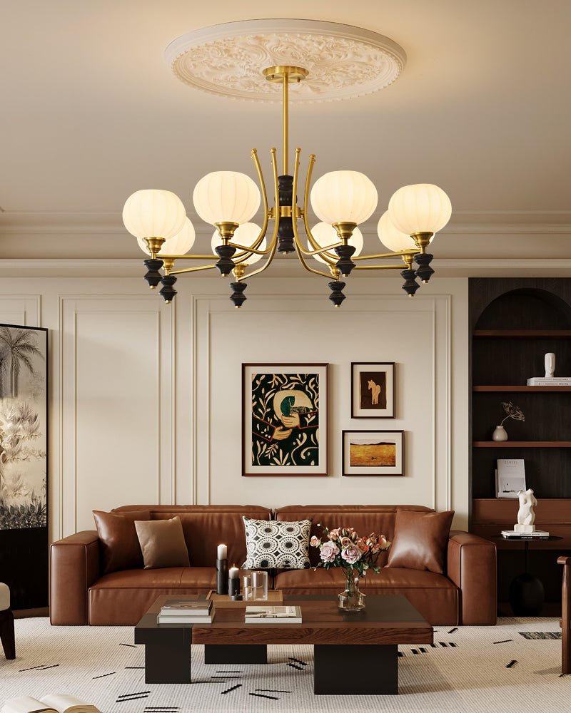 Zavenen Traditional Elegance Vintage Brass Wood Chandelier