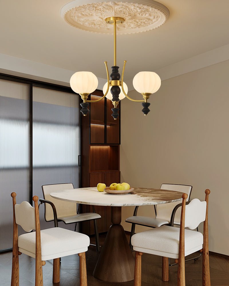 Zavenen Traditional Elegance Vintage Brass Wood Chandelier