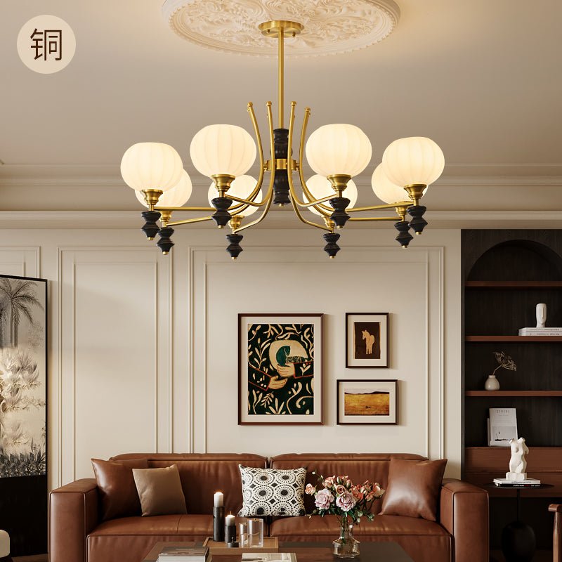 Zavenen Traditional Elegance Vintage Brass Wood Chandelier