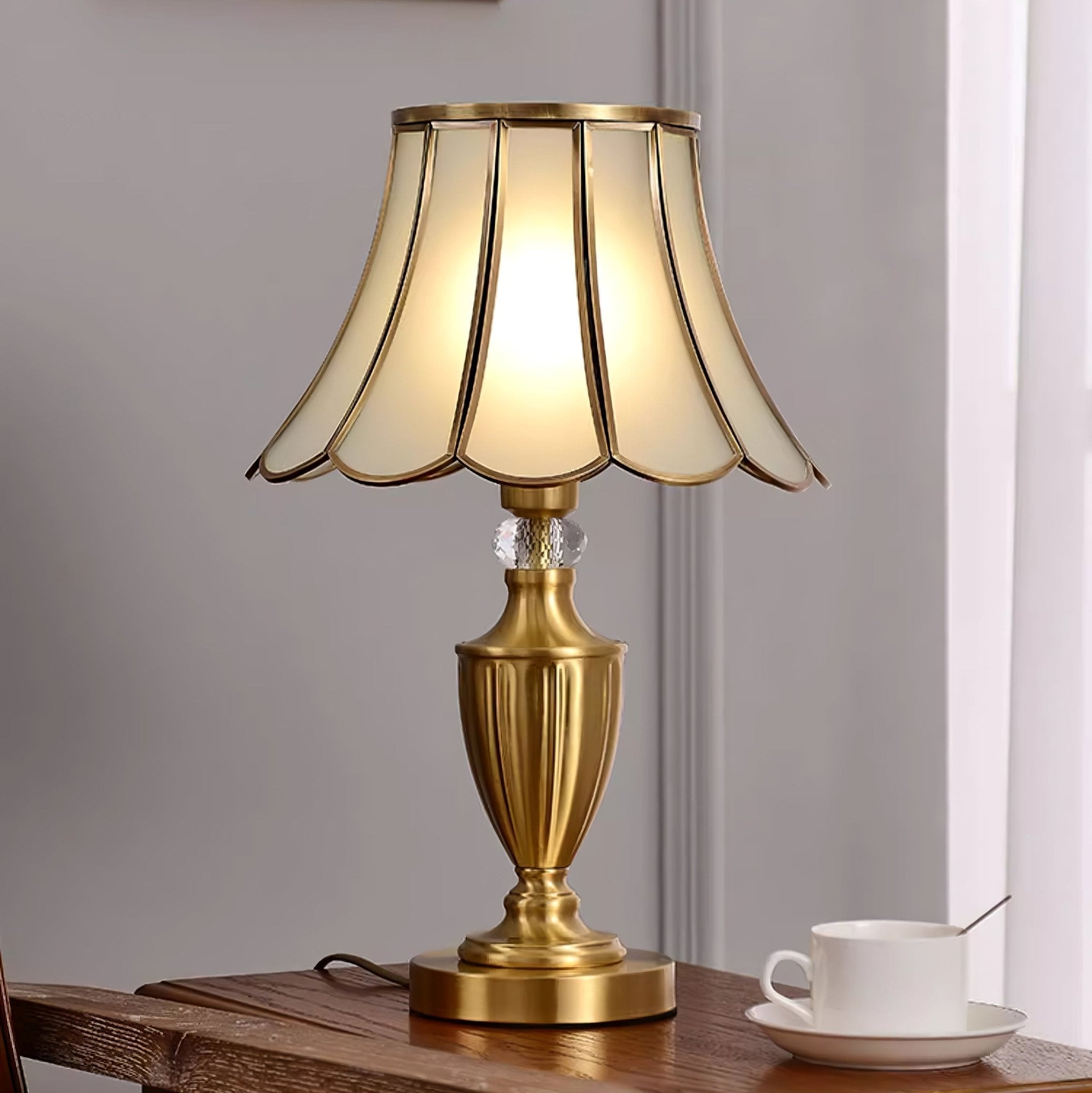 Valencia Brass & Glass Vintage Table Lamp