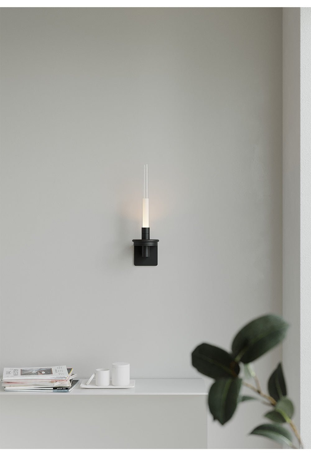 Ripz Stem Rechargeable Glass Wall Lamp