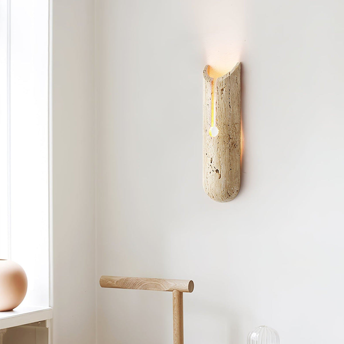 Norerette Rustic Travertine Wall Light