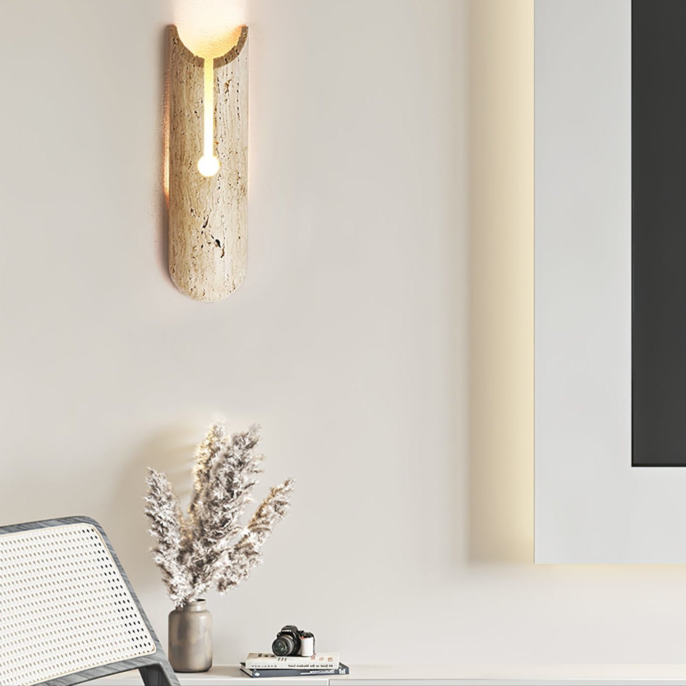 Norerette Rustic Travertine Wall Light