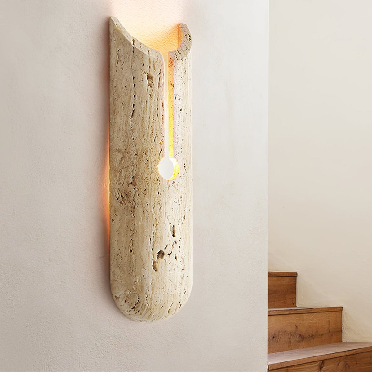 Norerette Rustic Travertine Wall Light