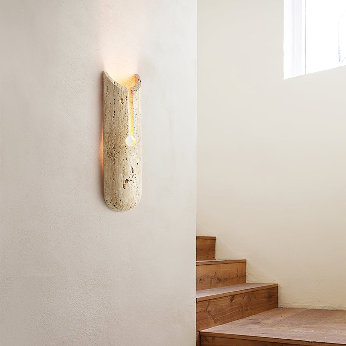 Norerette Rustic Travertine Wall Light