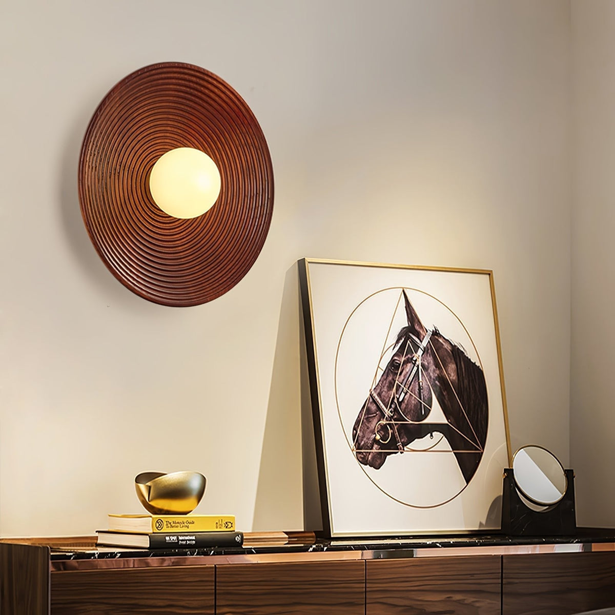 Aldenise Nordic Art Contour Wooden Sconce Wall lamp