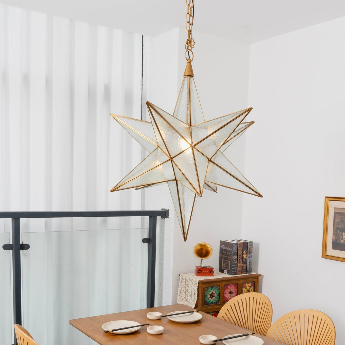 Sotr Elegant Glass Star Chandelier