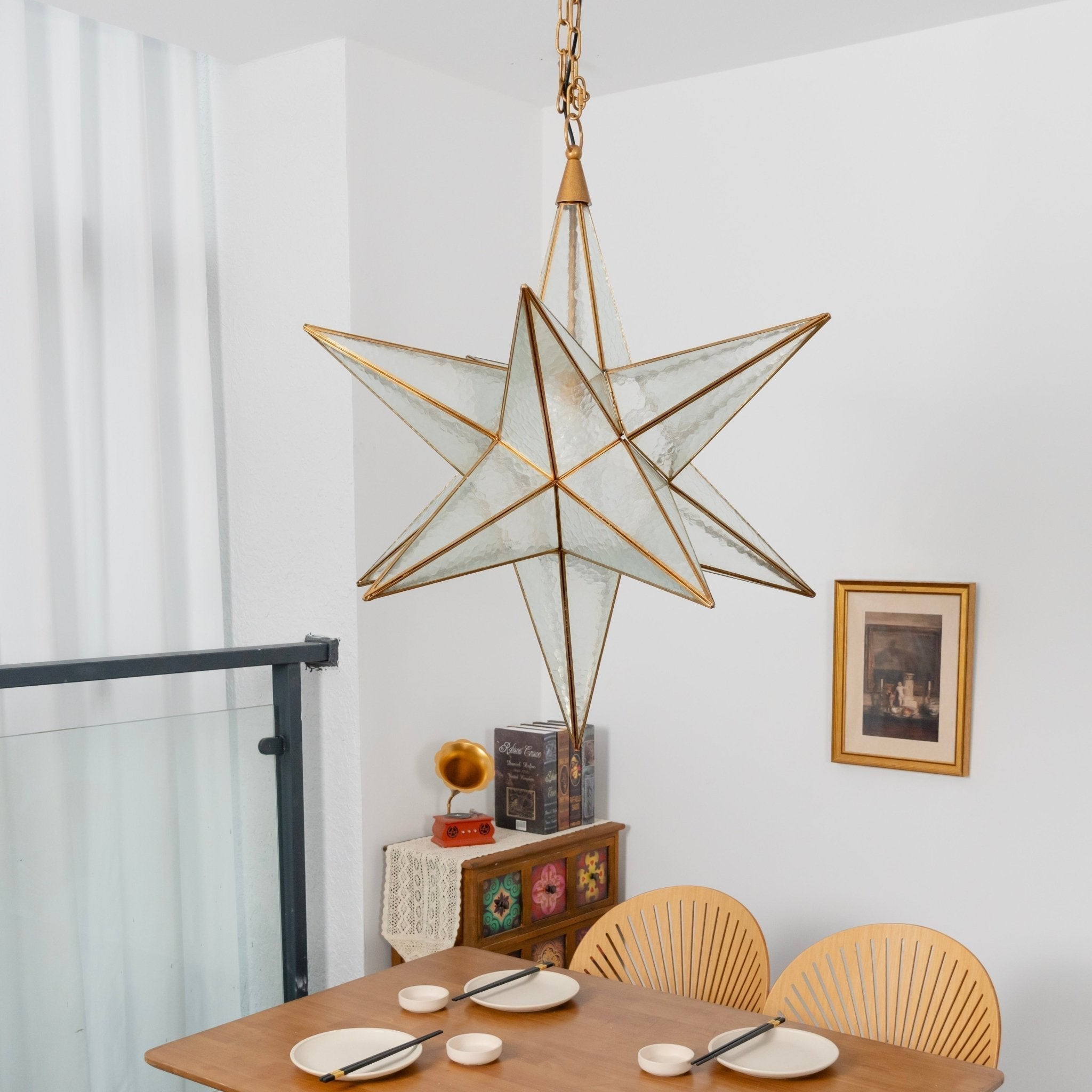 Sotr Elegant Glass Star Chandelier