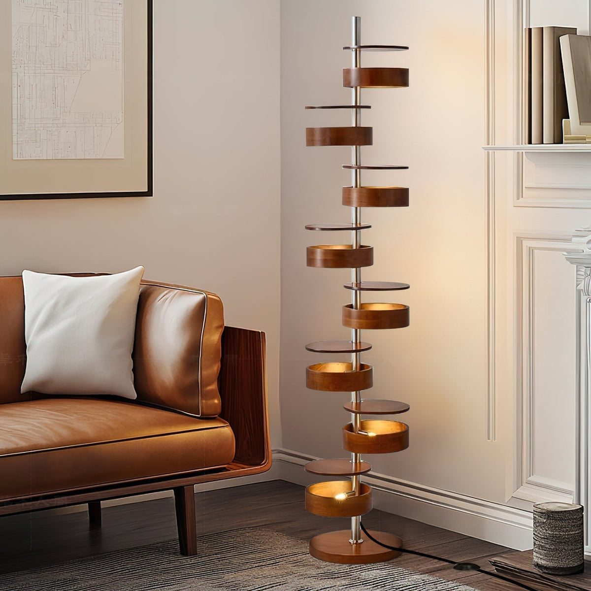 Lynix Wooden Floor Lamp