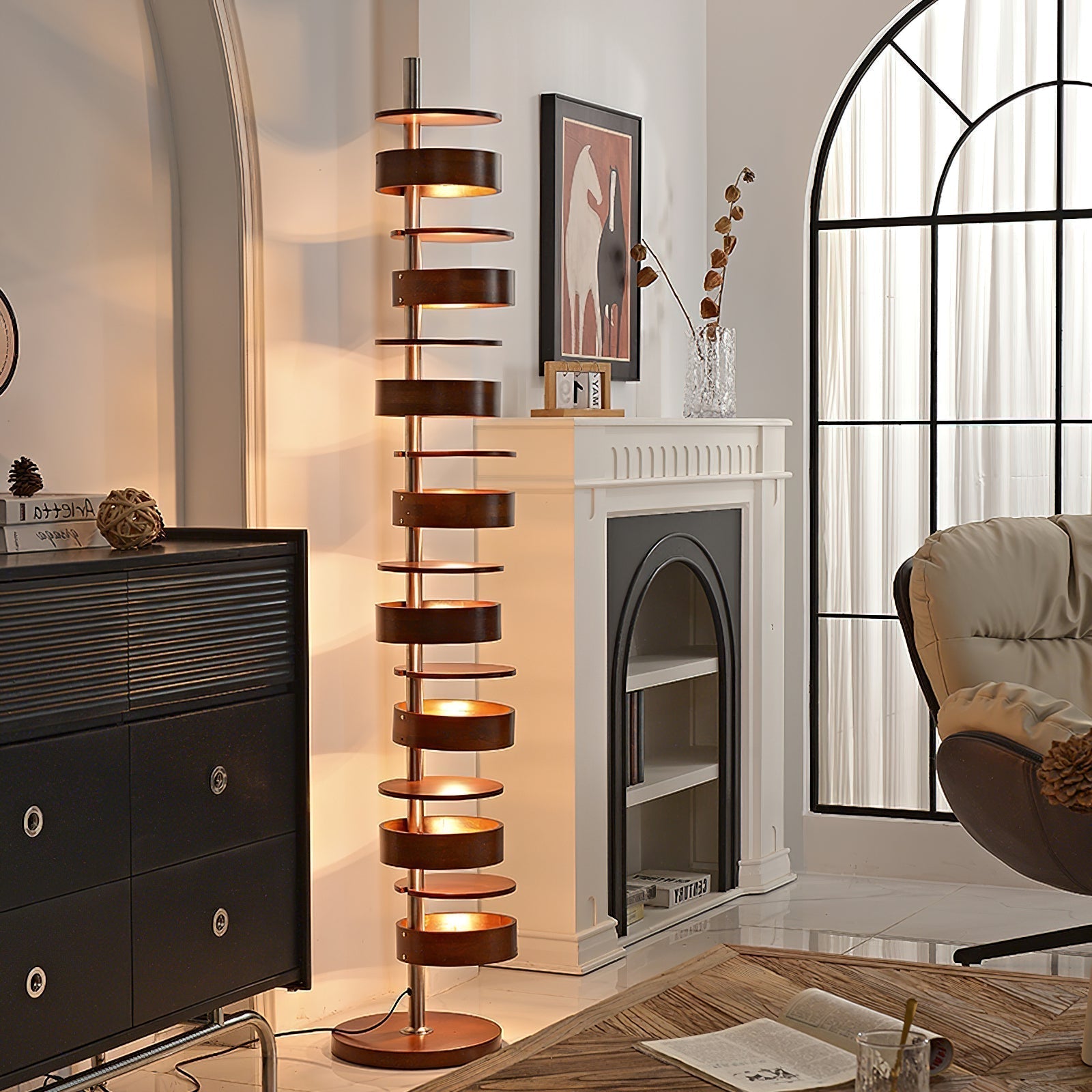 Lynix Wooden Floor Lamp