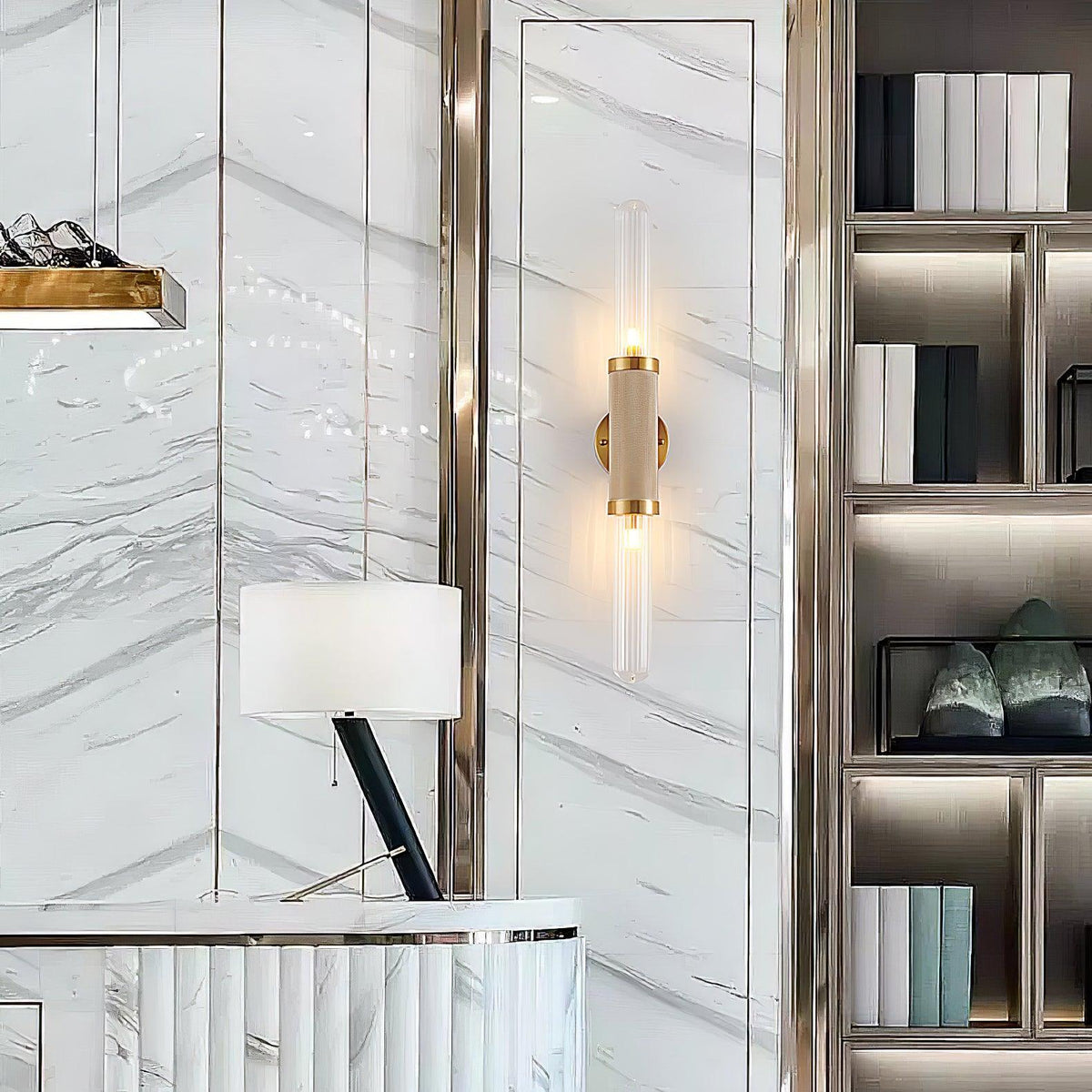 Alorira Nordic Art Column Glass Wall Sconce