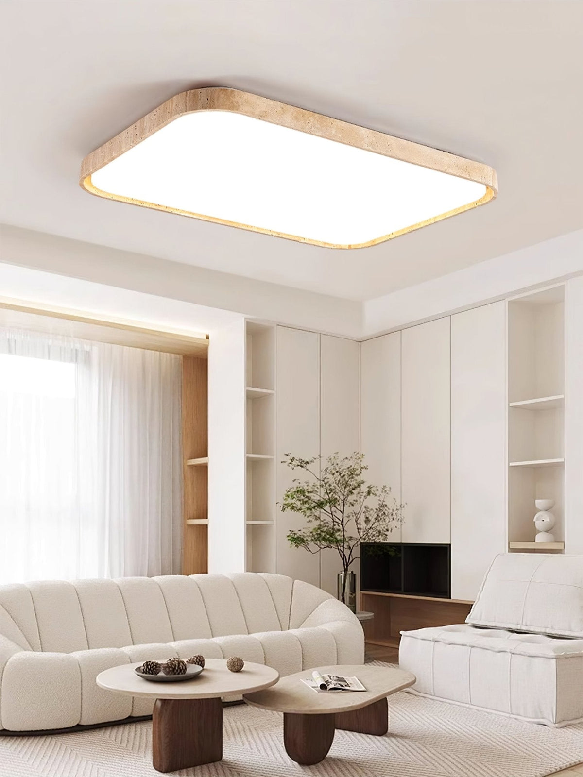 Aisle Travertine Square Ceiling Light