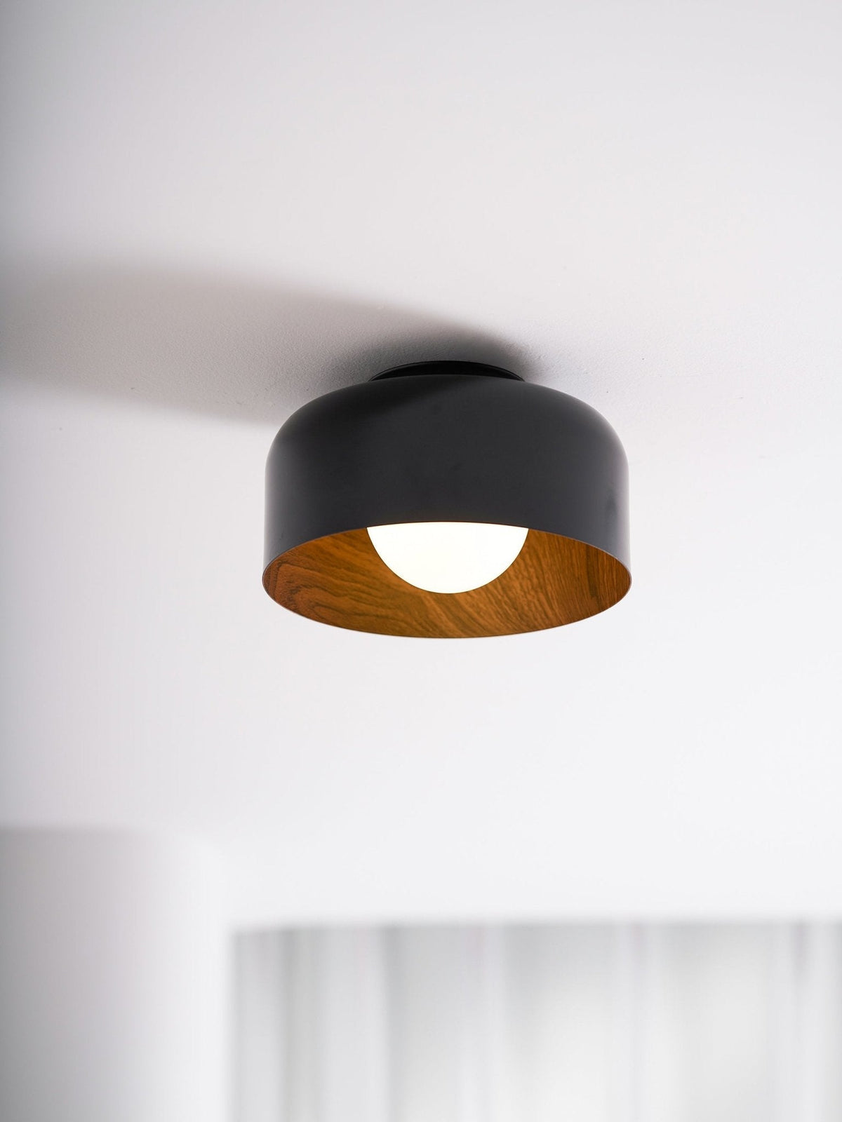 Clairbrook Wood Round Flush Mount Ceiling Light