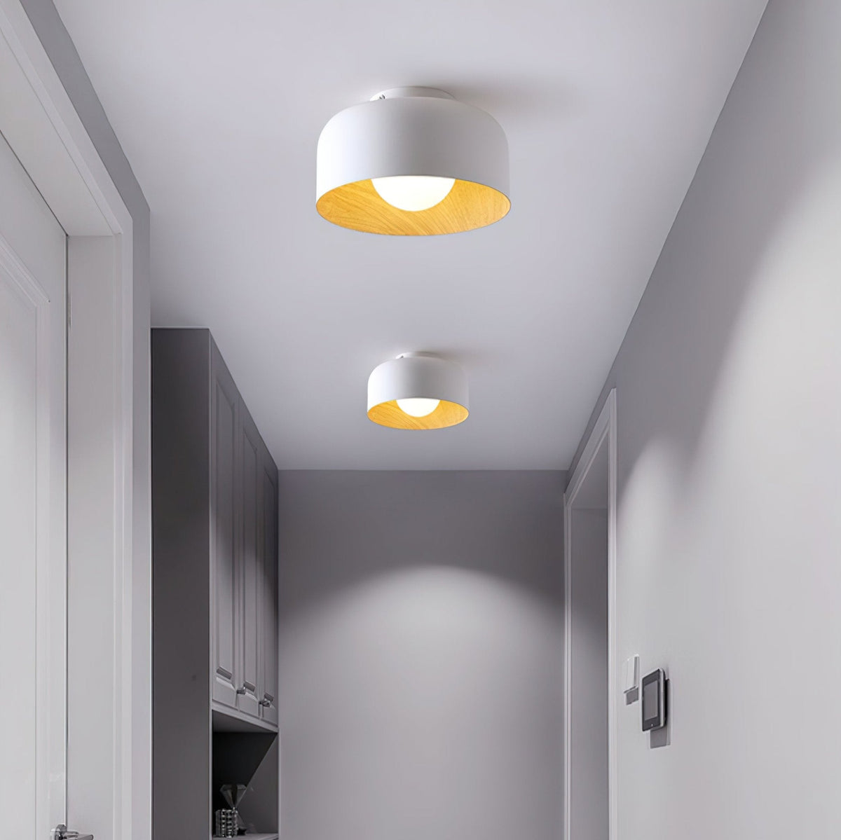 Clairbrook Wood Round Flush Mount Ceiling Light