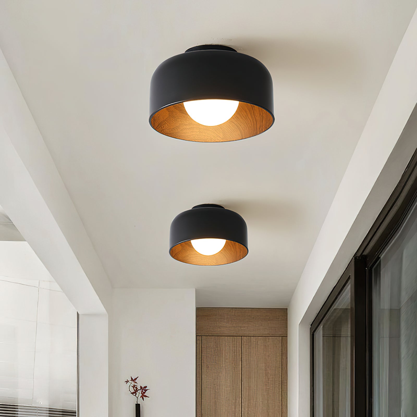 Clairbrook Wood Round Flush Mount Ceiling Light