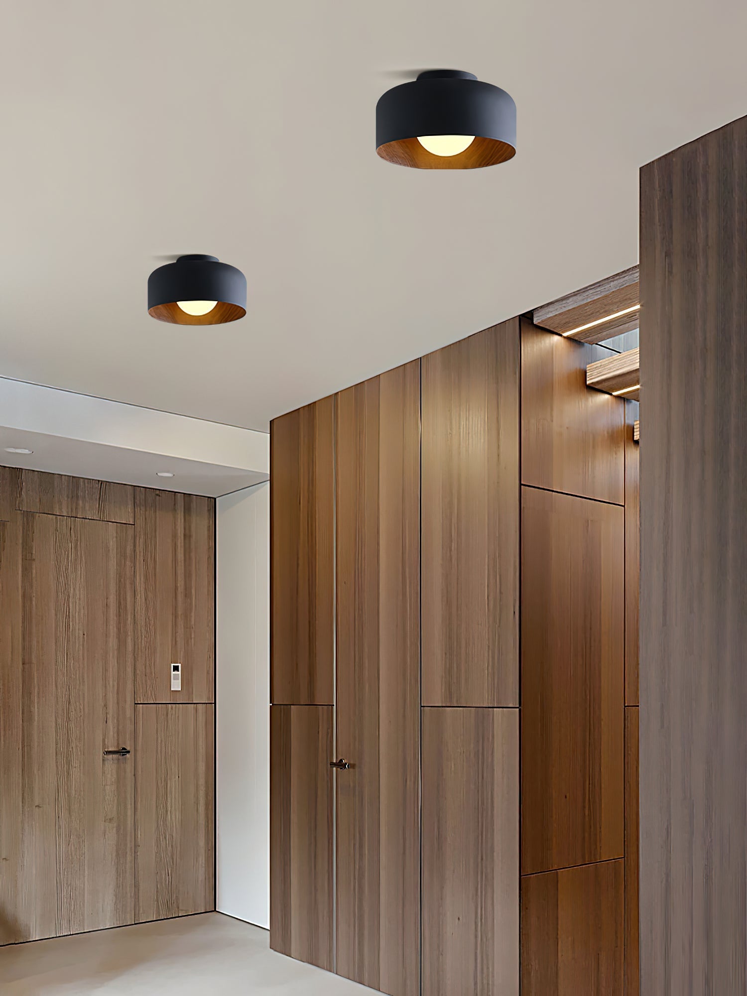 Clairbrook Wood Round Flush Mount Ceiling Light