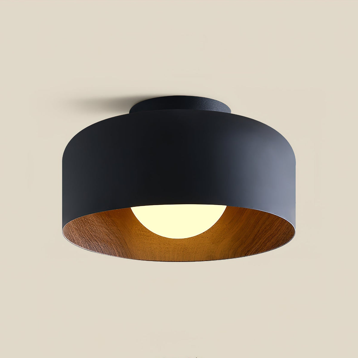 Clairbrook Wood Round Flush Mount Ceiling Light