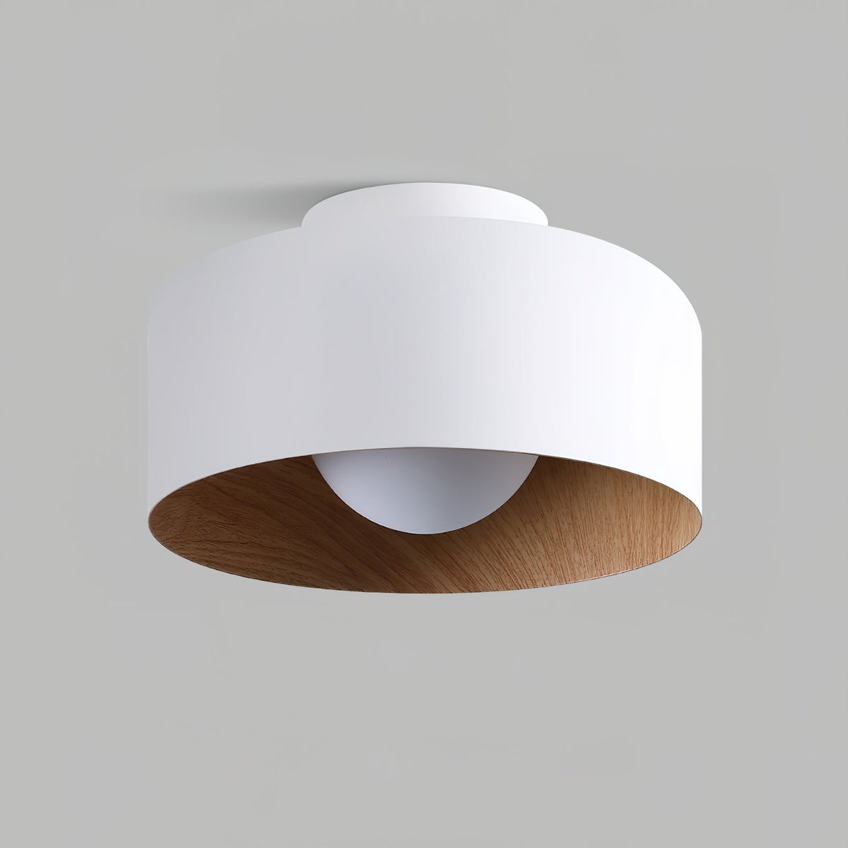 Clairbrook Wood Round Flush Mount Ceiling Light
