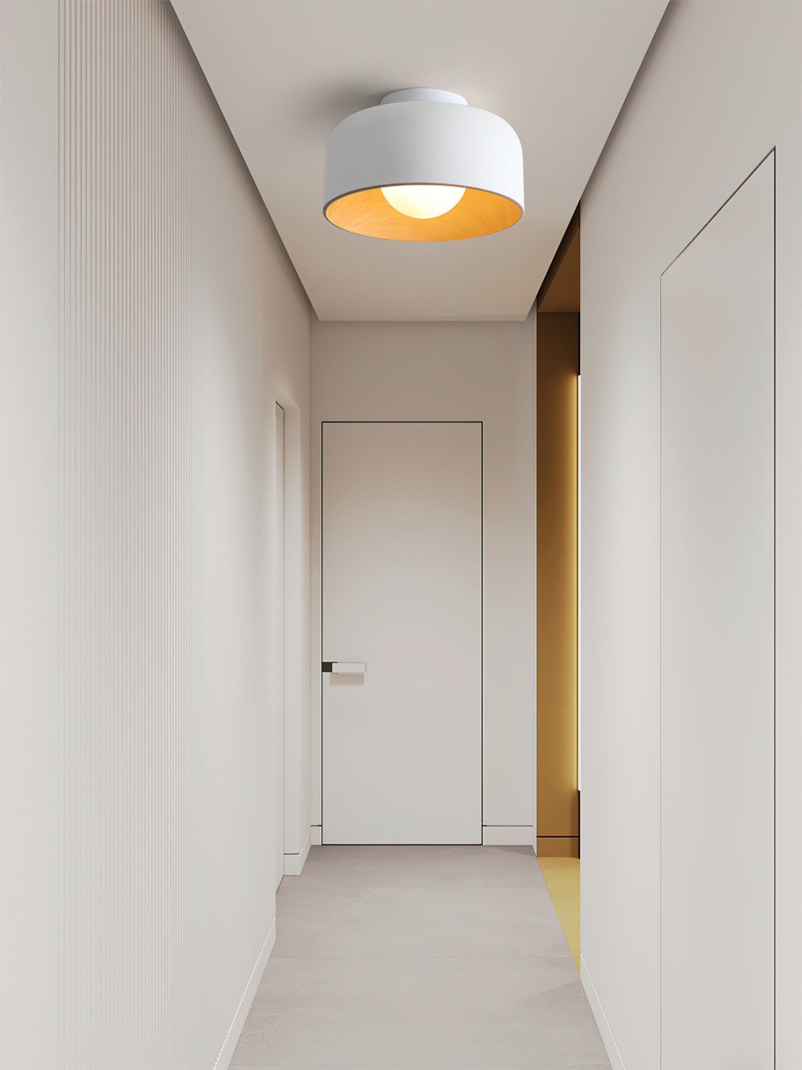 Clairbrook Wood Round Flush Mount Ceiling Light