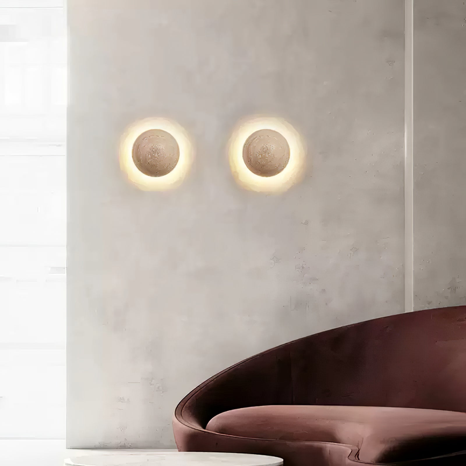 Vexael Minimalist Travertine Wall Light