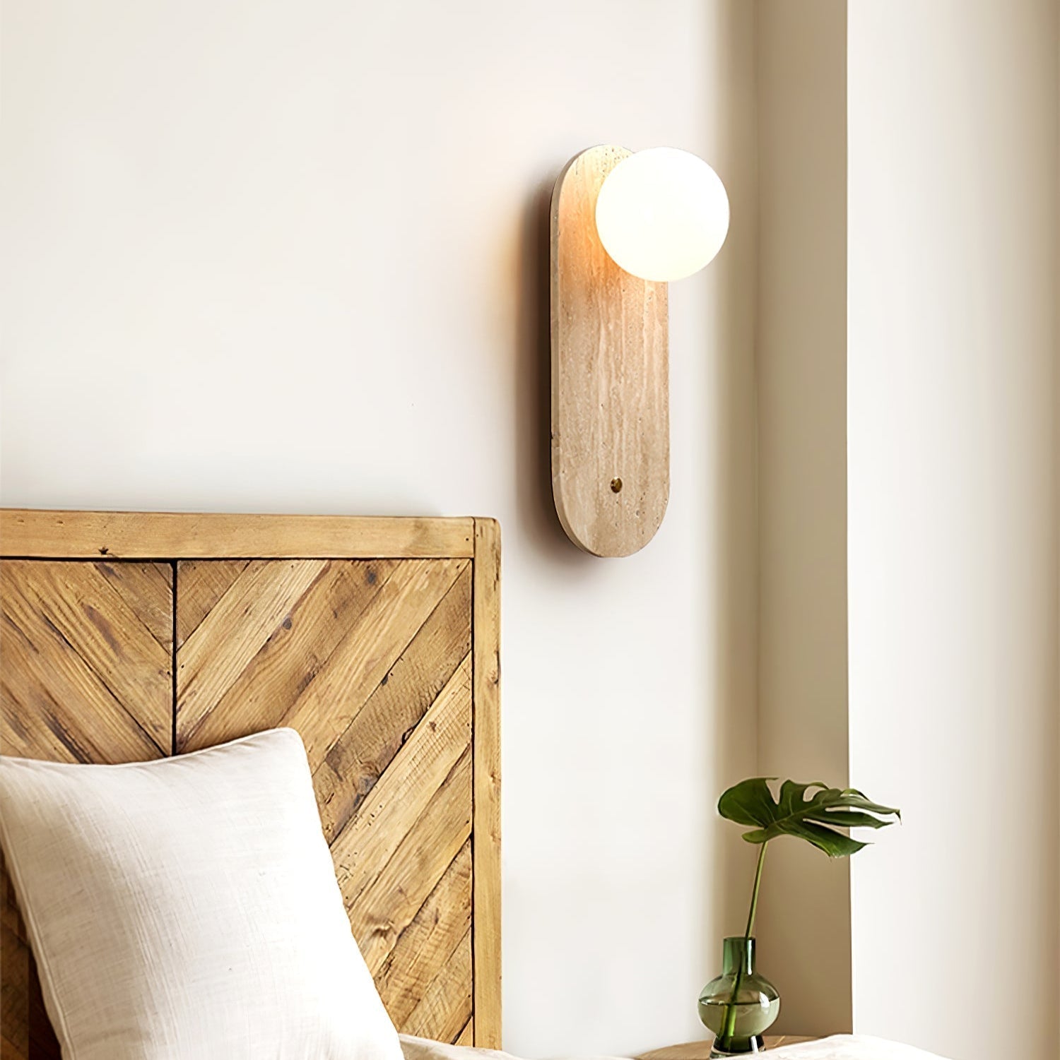 Syloryra Minimalist Travertine Wall Light - Neutral Decor