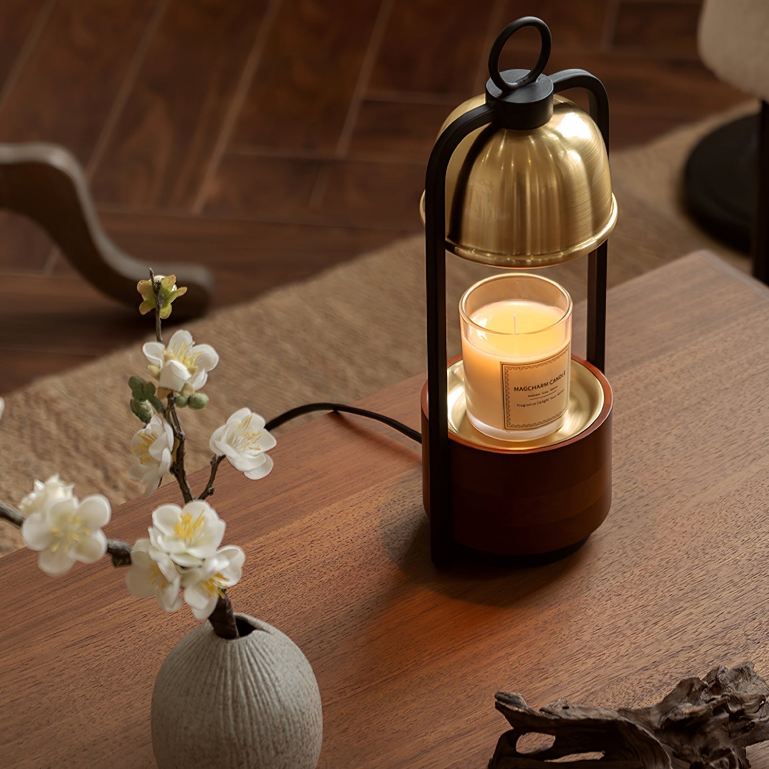 Rosa Modern Wood Table Lamp