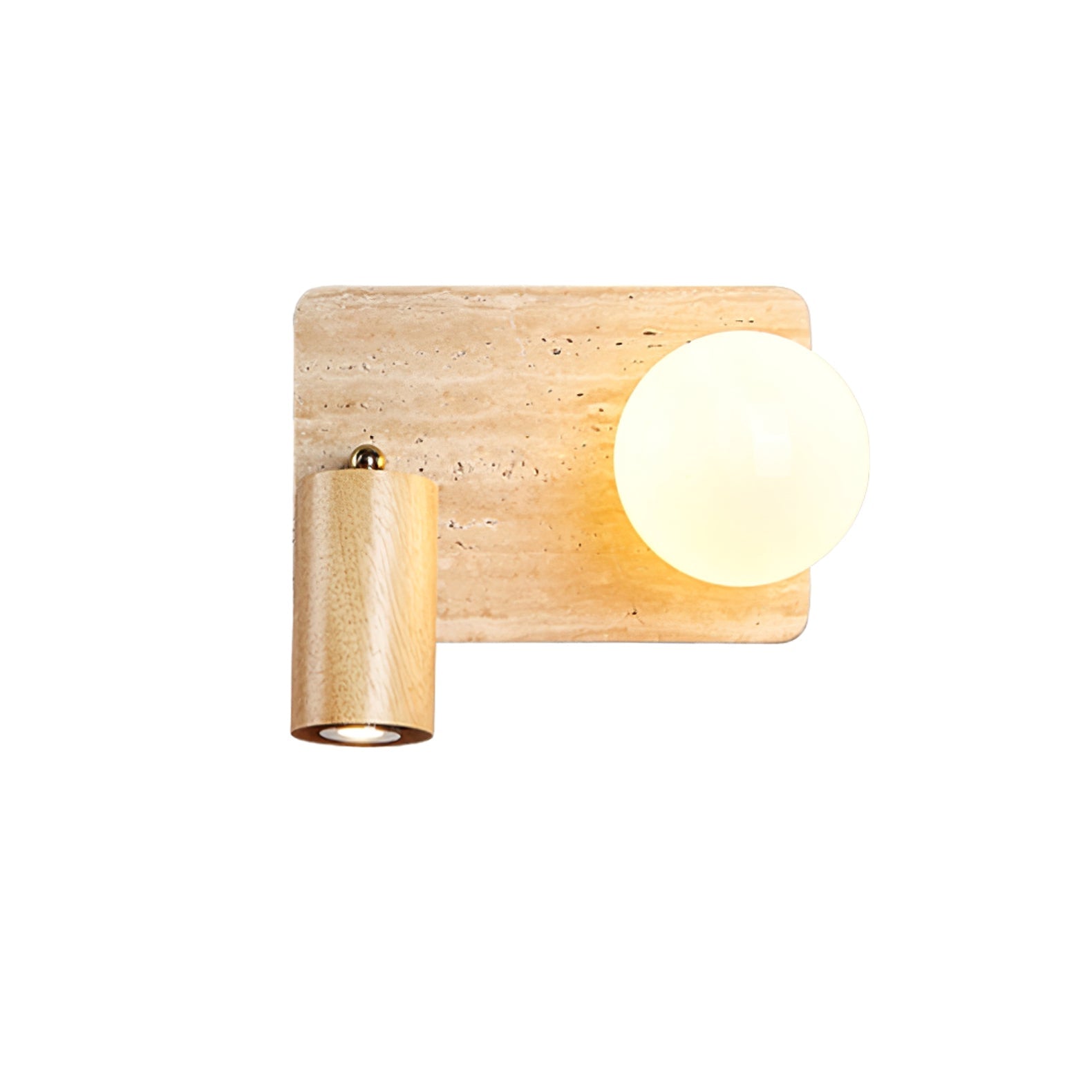 Armara Travertine Disc Wall Light - Neutral Decor