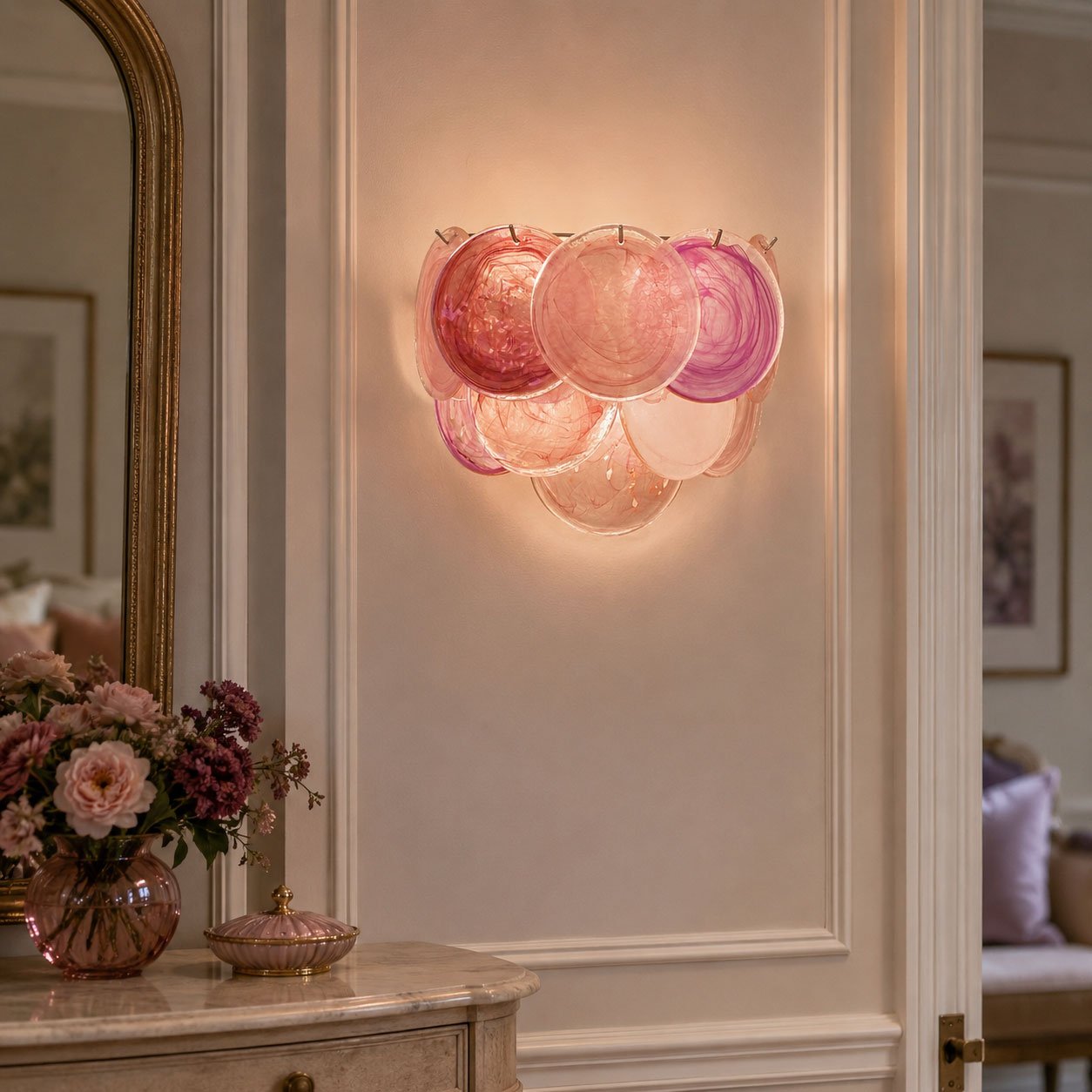 Orlaridge Disc Glass Indoor Wall Light
