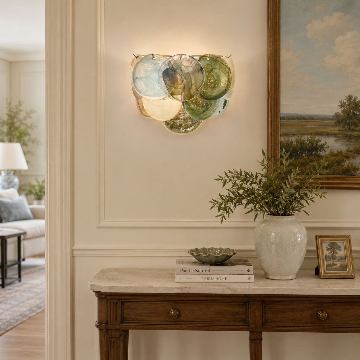Orlaridge Disc Glass Indoor Wall Light