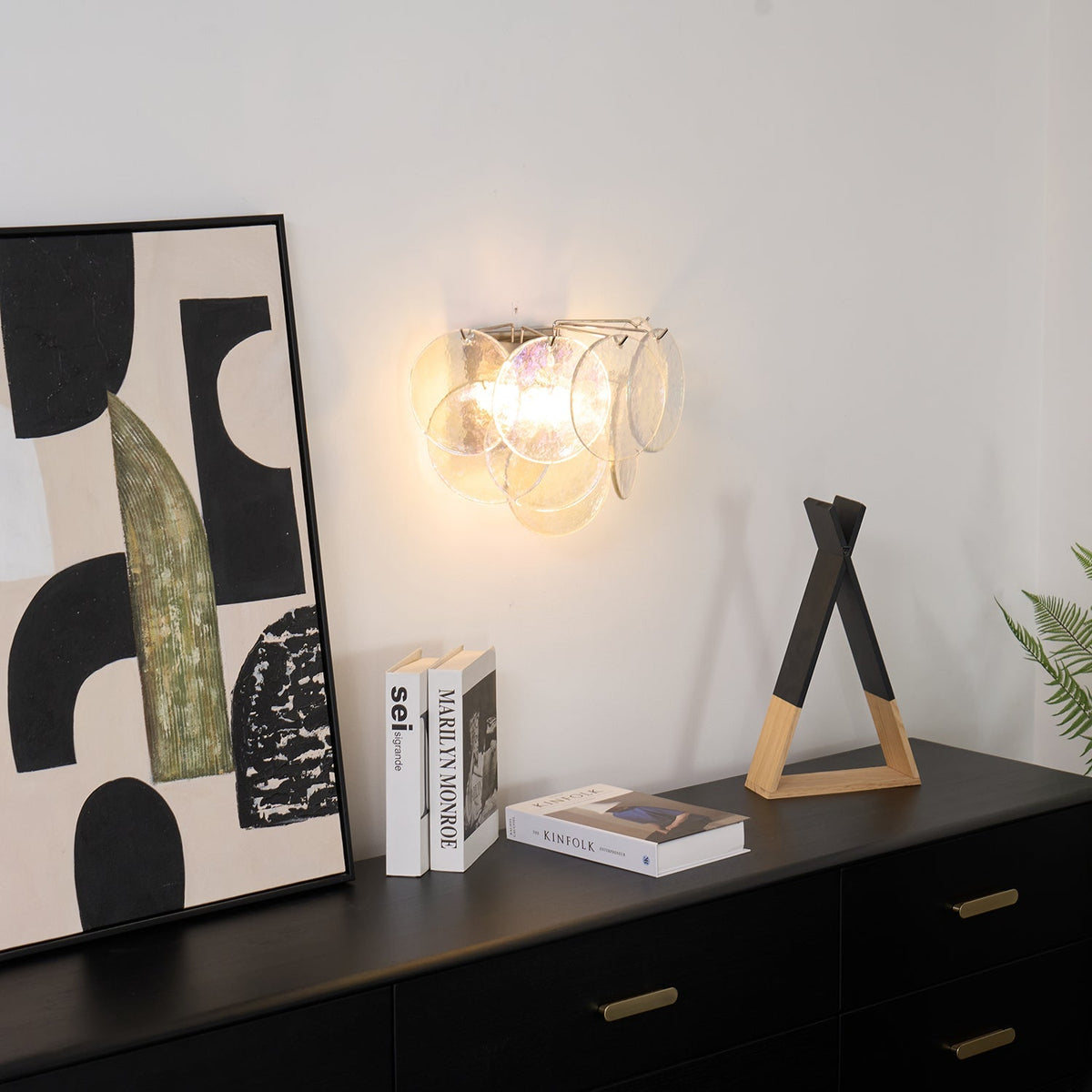 Orlaridge Disc Glass Indoor Wall Light