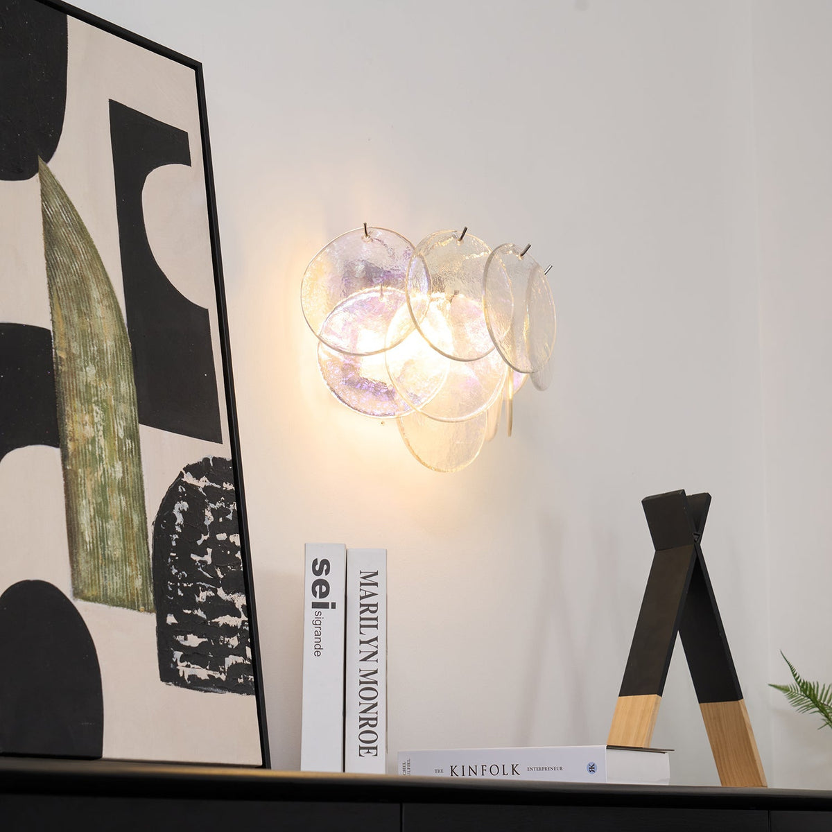 Orlaridge Disc Glass Indoor Wall Light
