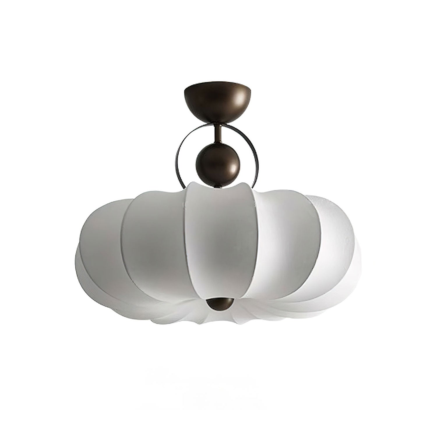 Yunshui Petal Fabric Bronze Pendant Light
