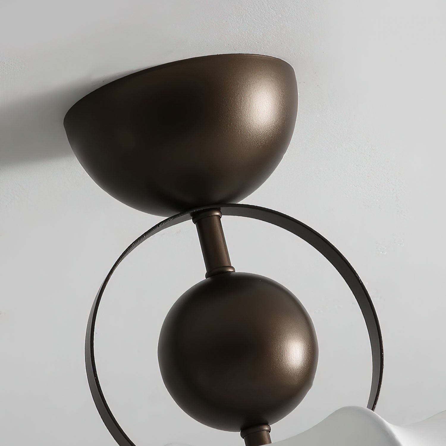 Yunshui Petal Fabric Bronze Pendant Light