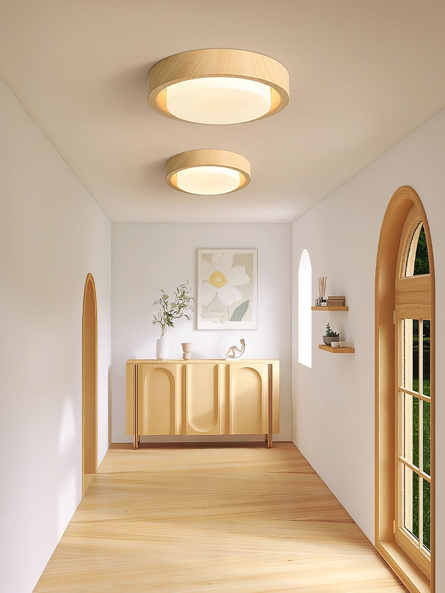 Sylaeon Minimalist Wood Ceiling Light