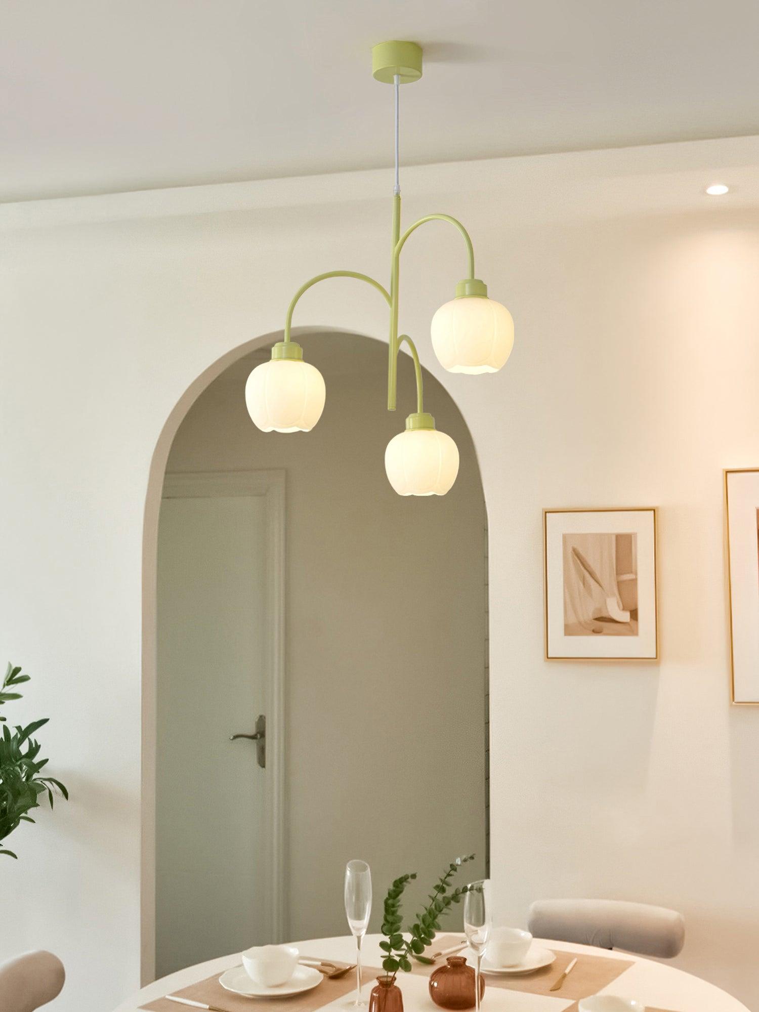 Pane Chandelier Flower Petal Modern