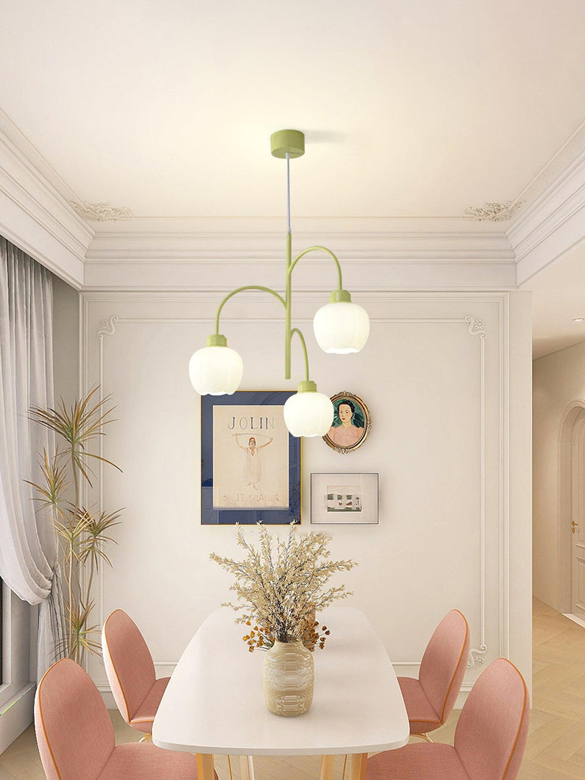 Pane Chandelier Flower Petal Modern