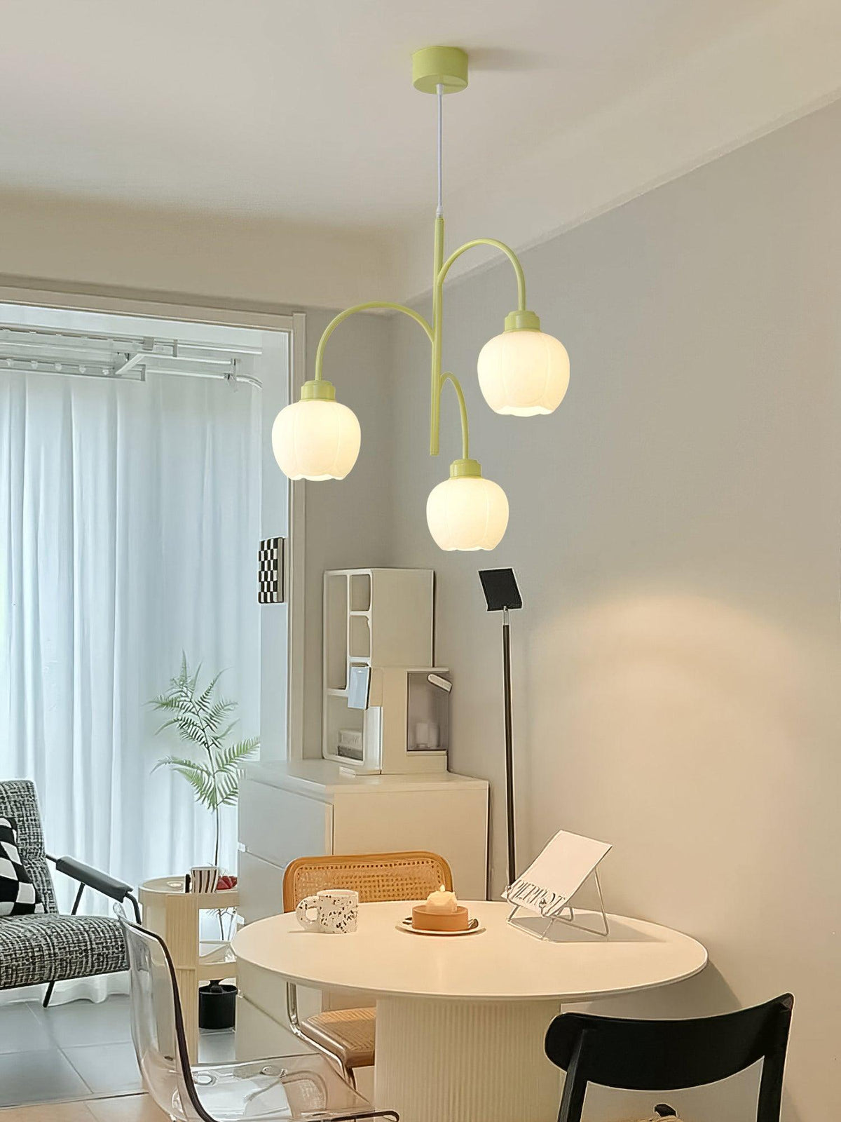 Pane Chandelier Flower Petal Modern