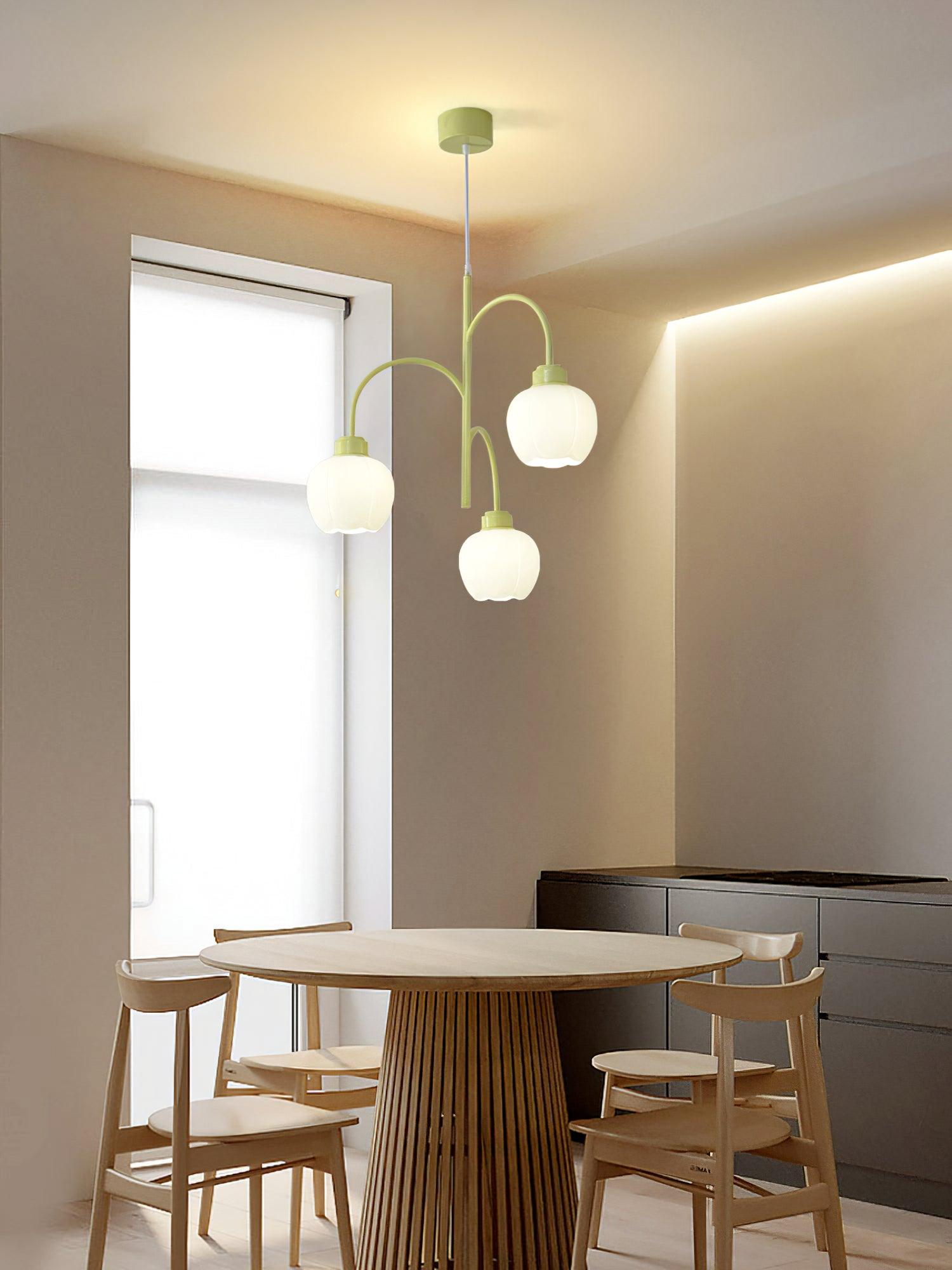 Pane Chandelier Flower Petal Modern