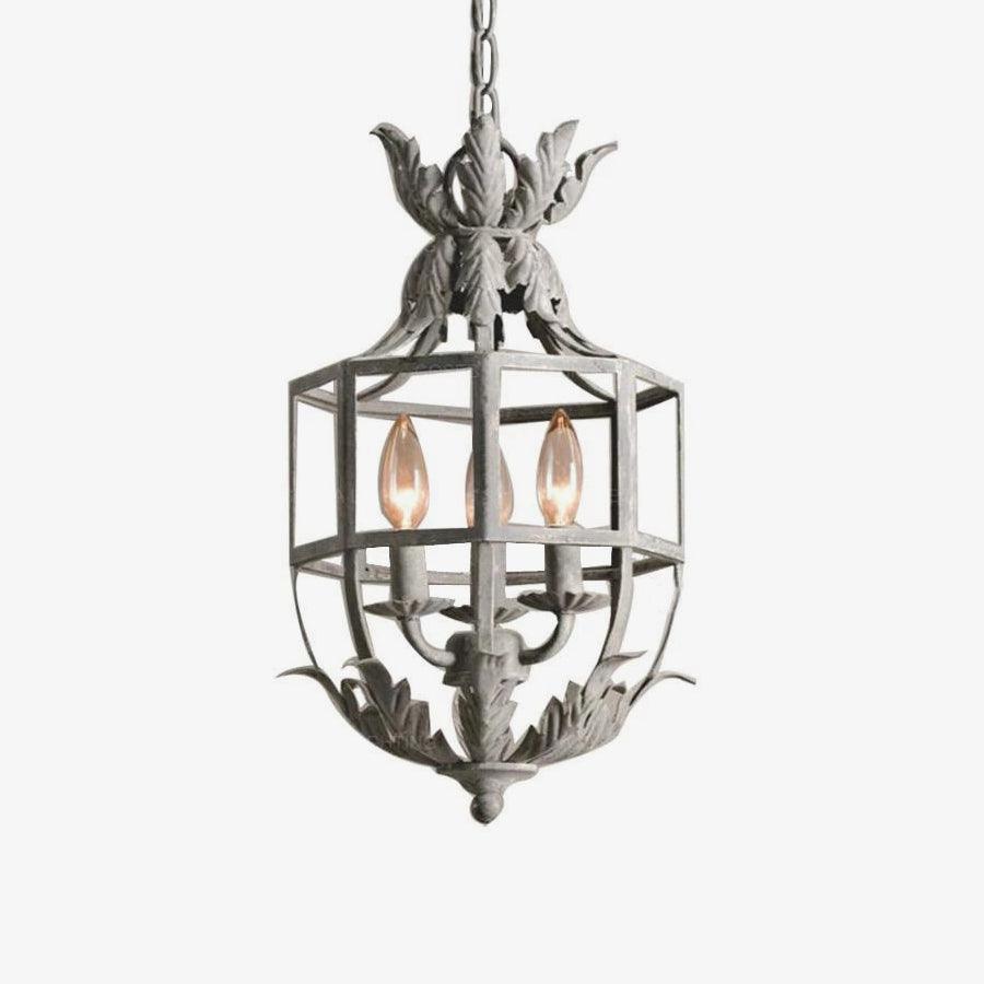 Soraaine Chandelier Retro Cage Grey Candle
